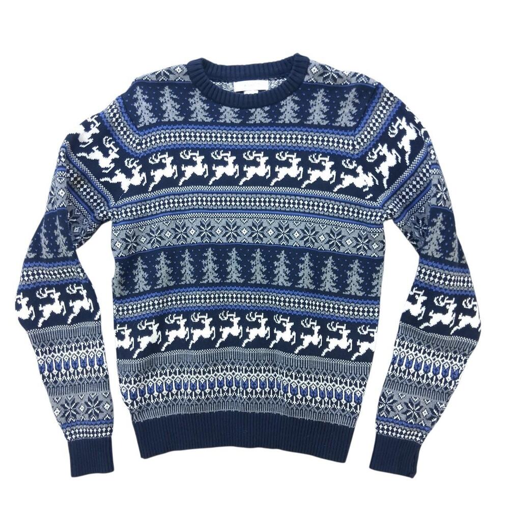 Men Women aspen winter knit sweater fair isle size M Medium ski lodge holiday